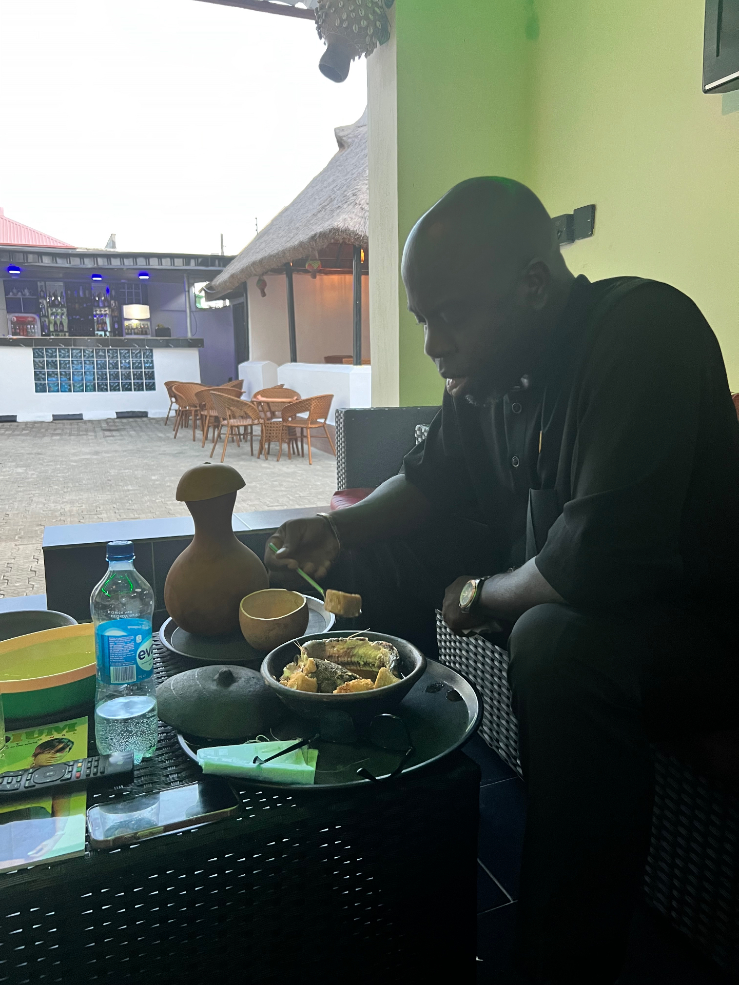 Guests enjoying dinner at the restaurant