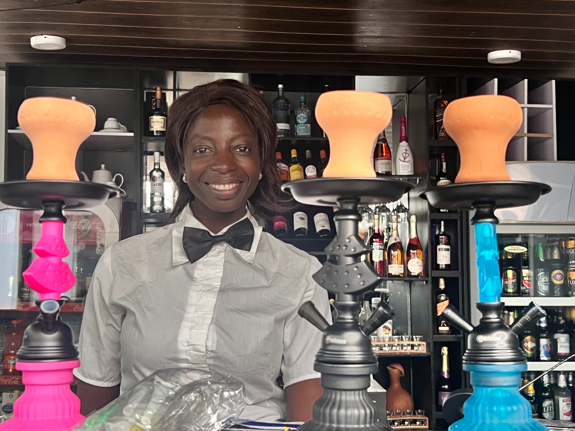 Shisha and the fully stocked bar at Podium Empire